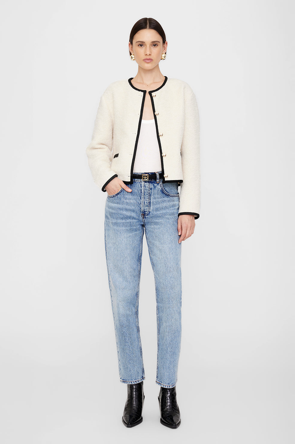 ANINE BING Logan Jacket - Ivory