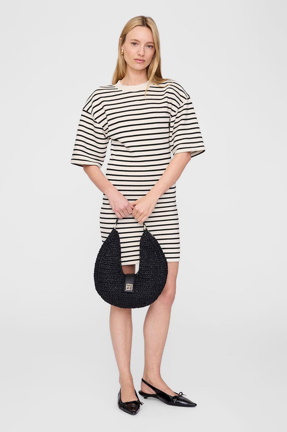 ANINE BING Lou Bag Monogram - Black