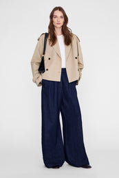 ANINE BING Lou Trouser - Ink Blue - on model front second image