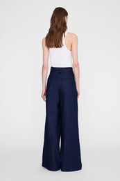 ANINE BING Lou Trouser - Ink Blue - on model back