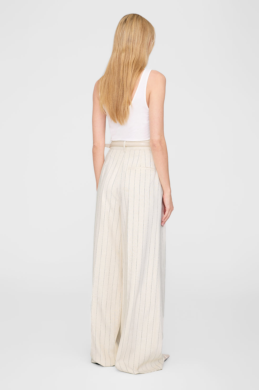 Lou Trouser - Cream And Black Stripe