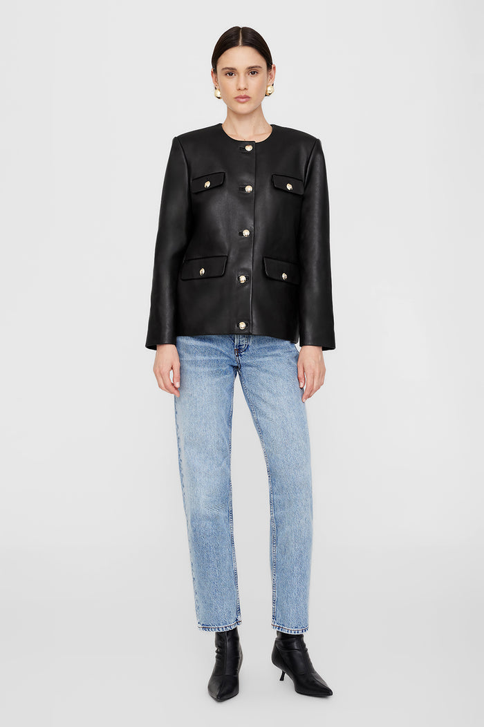 ANINE BING Lydia Jacket - Black Leather