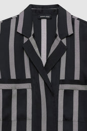 ANINE BING Lynette Shirt - Black Herringbone Stripe