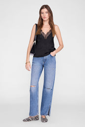 ANINE BING Mael Camisole - Black - on model fron