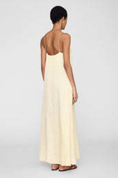 ANINE BING Mae Dress - Butter Yellow - on model back