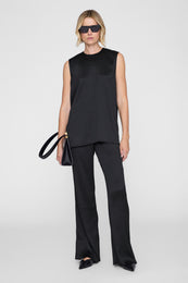 ANINE BING Malia Top - Black - on model front