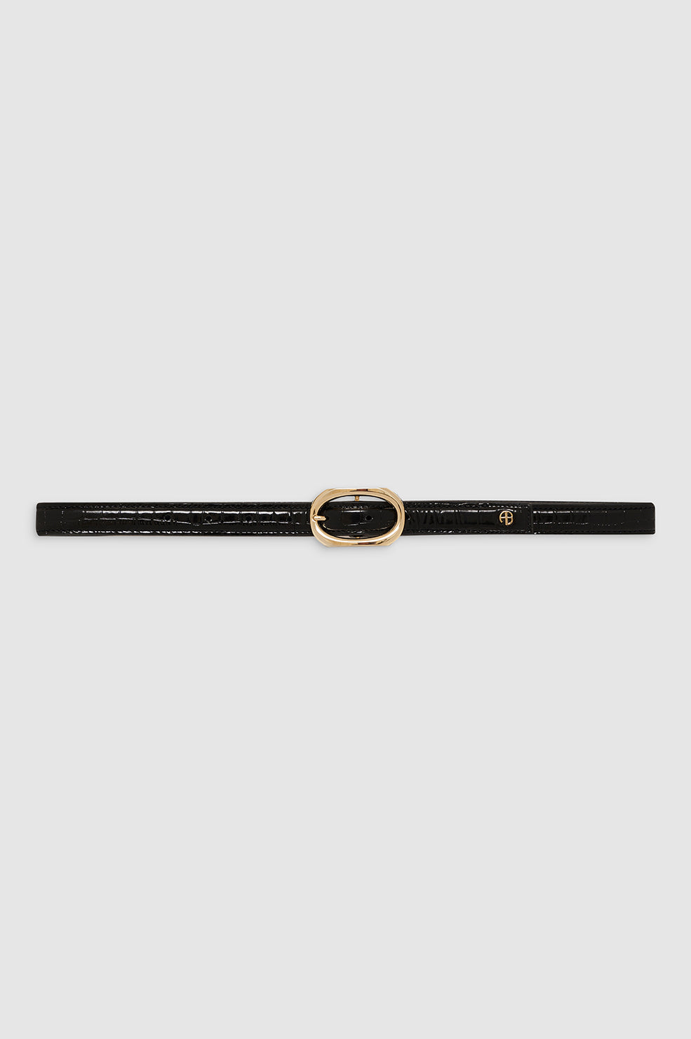 ANINE BING Mara Belt - Black Embossed