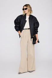 ANINE BING Marsais Sunglasses - Black - on model front view second image