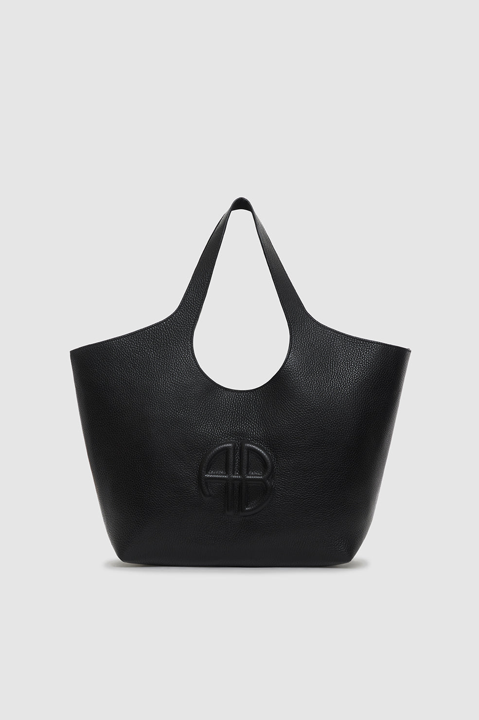 ANINE BING Medium Lili Tote - Black Pebbled