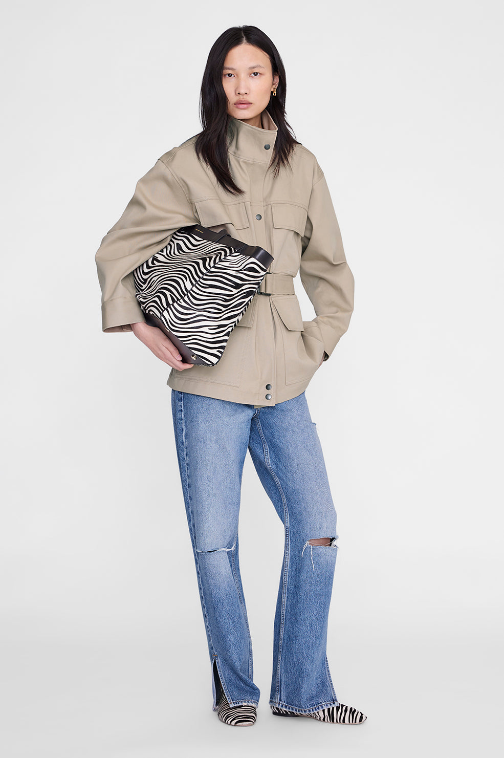 Medium Rio Tote - Zebra View 2