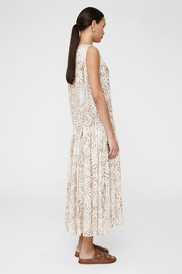 ANINE BING Mia Dress - Sand Seashell Print