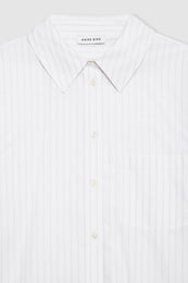 ANINE BING Mika Shirt - White And Black Stripe