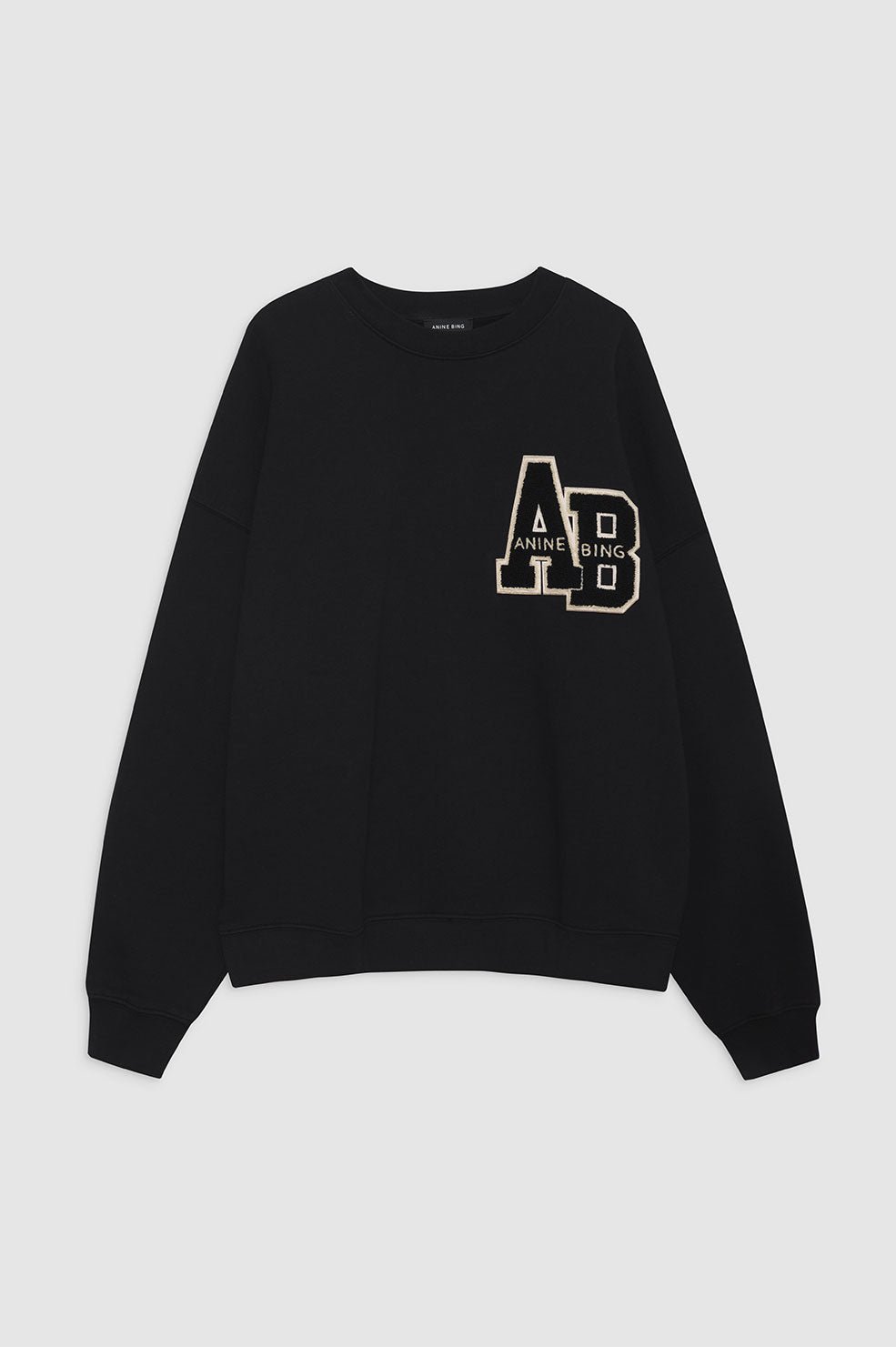 featured-img|ANINE BING Miles Sweatshirt Letterman - Black