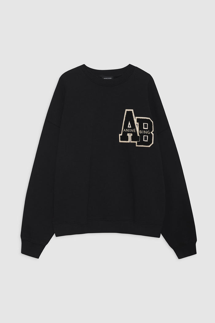 ANINE BING Miles Sweatshirt Letterman - Black