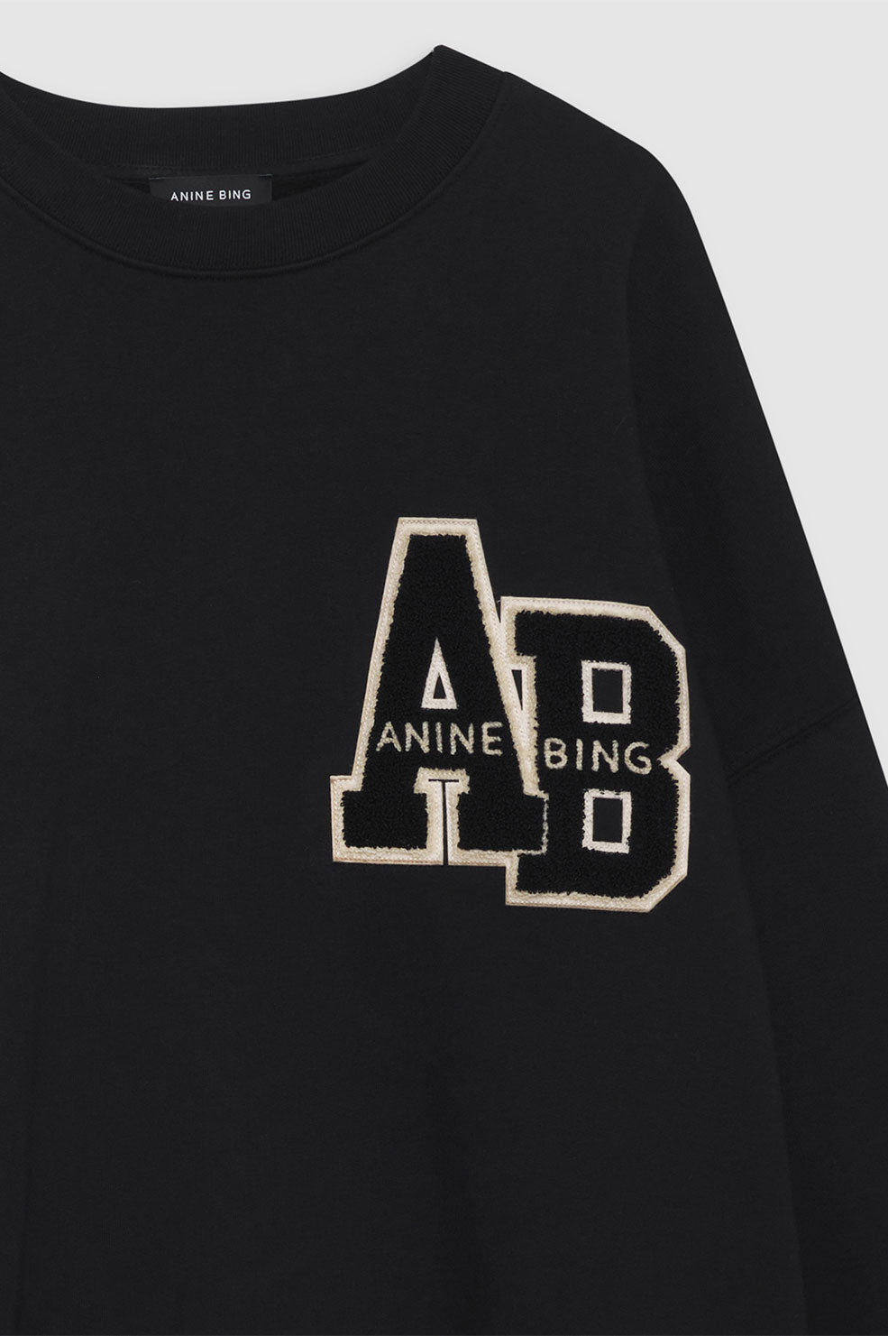 ANINE BING Miles Sweatshirt Letterman - Black