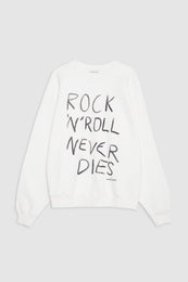 ANINE BING Miles Sweatshirt Rock N Roll - Ivory