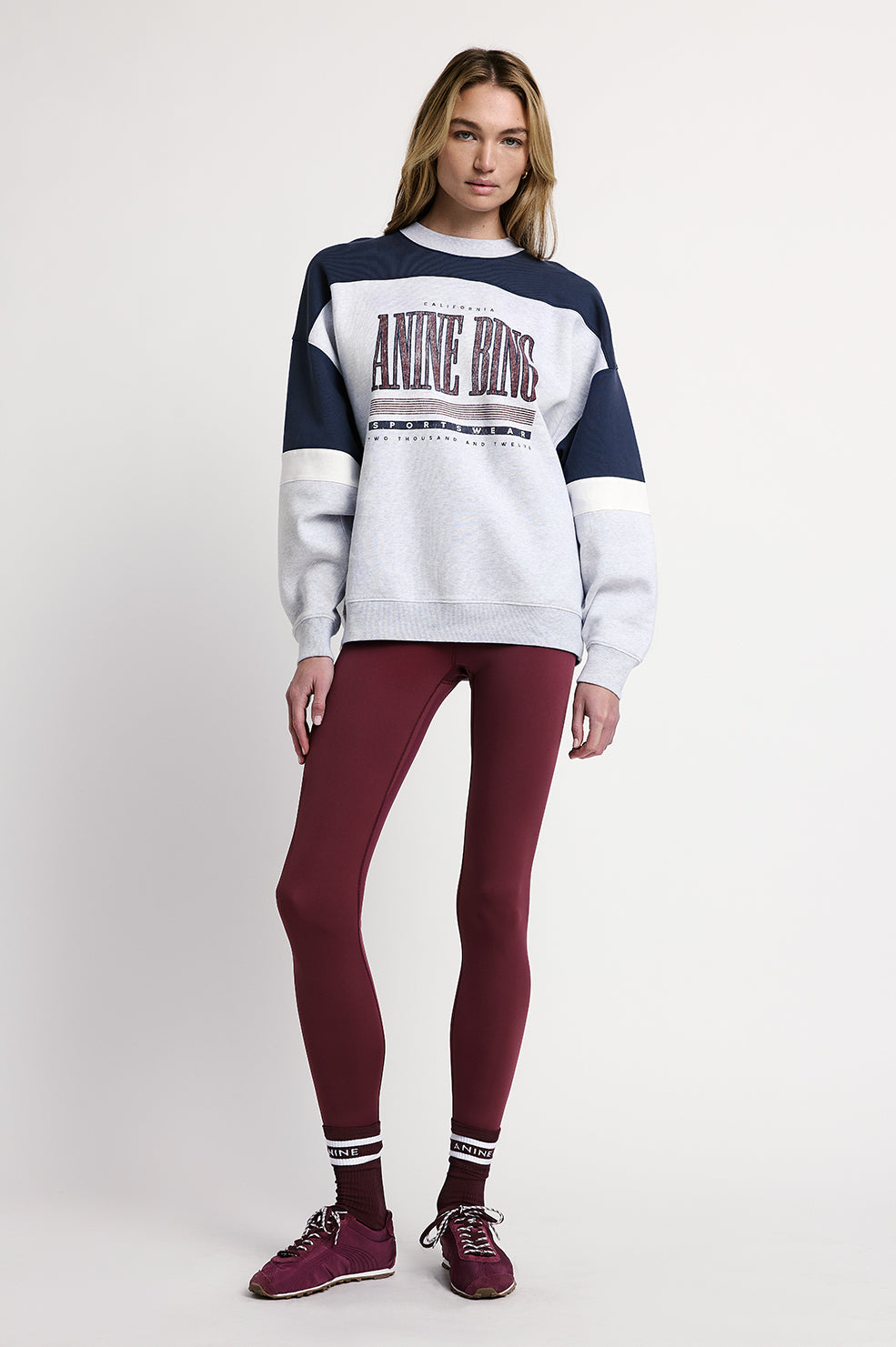 Miles Sweatshirt Letterman - Fig View 1