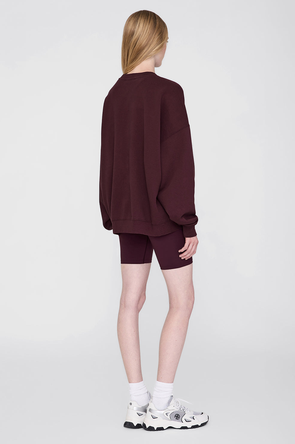 Miles Oversized Sweatshirt Letterman - Dark Burgundy