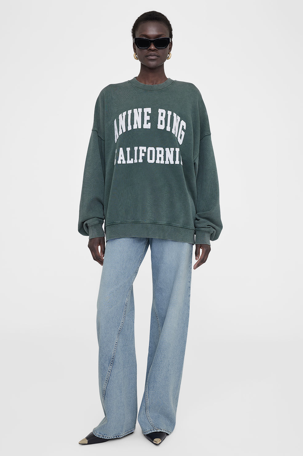 Miles Sweatshirt Anine Bing - Washed Dark Sage