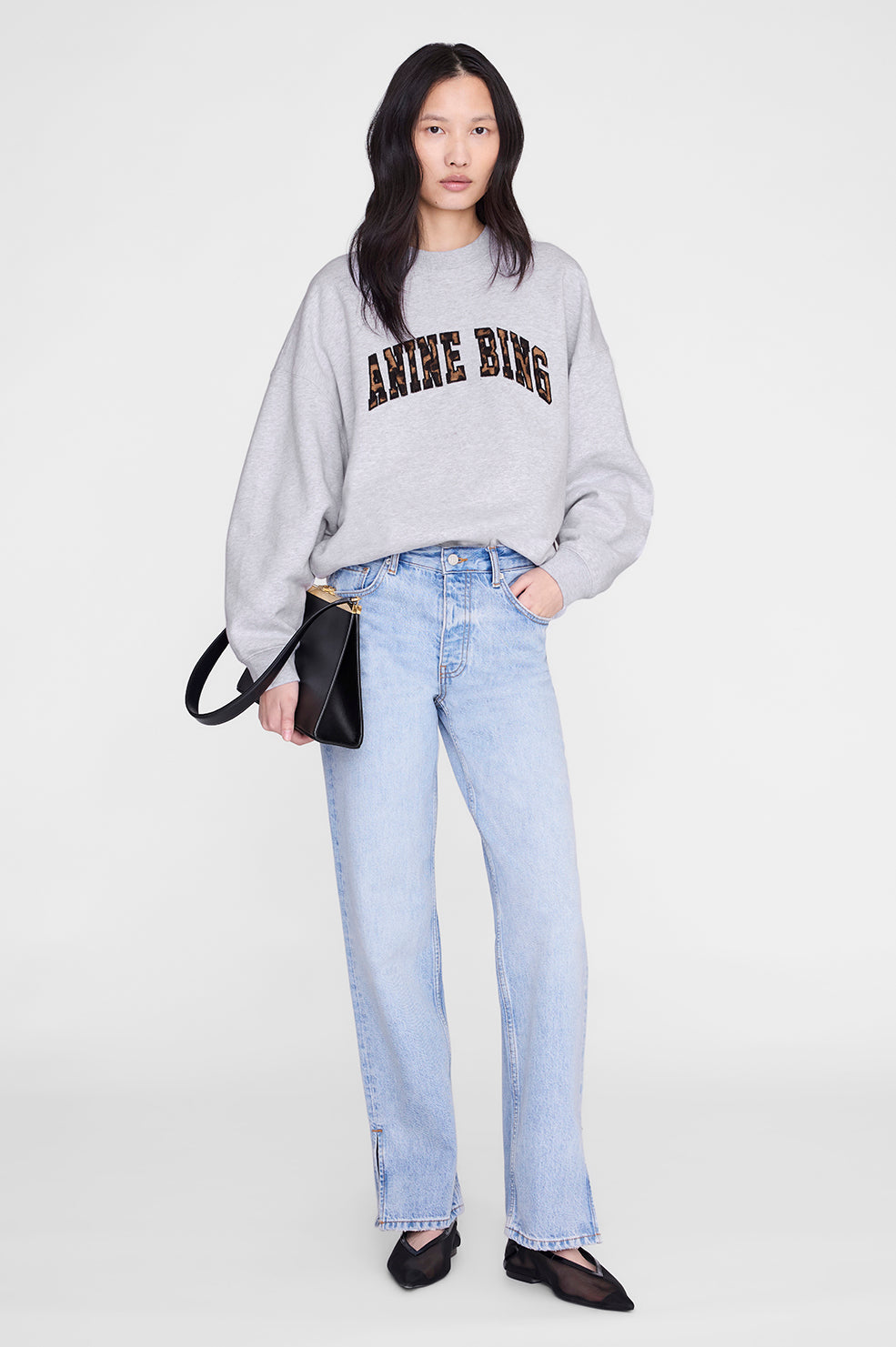 Miles Sweatshirt Waves - Heather Grey View 1