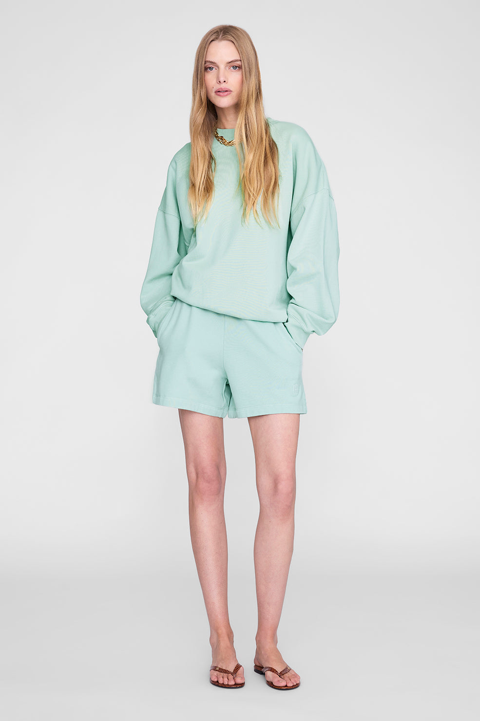 Miles Sweatshirt - Washed Seafoam View 1