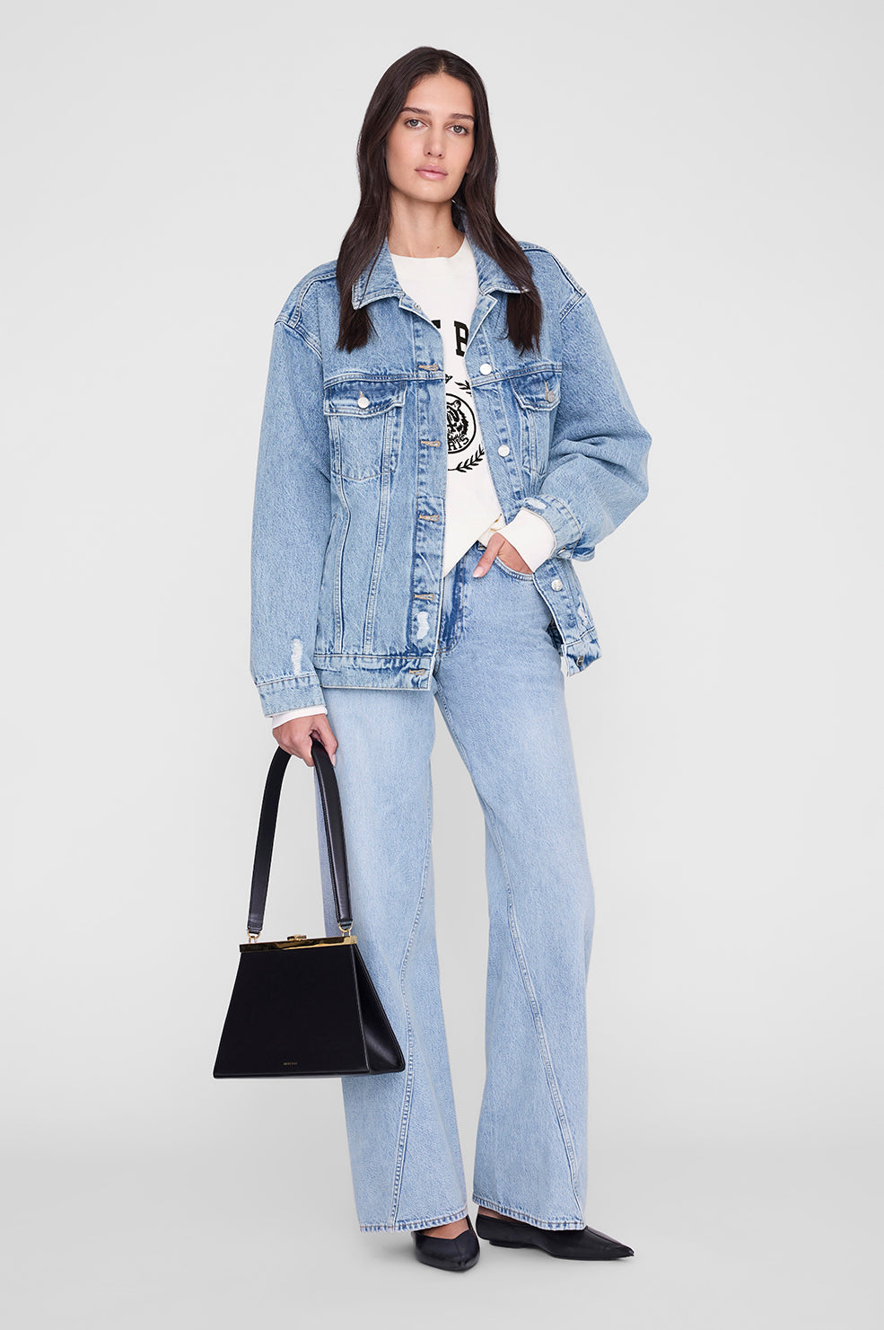 Miles Sweatshirt Anine Bing - Pale Blue View 2