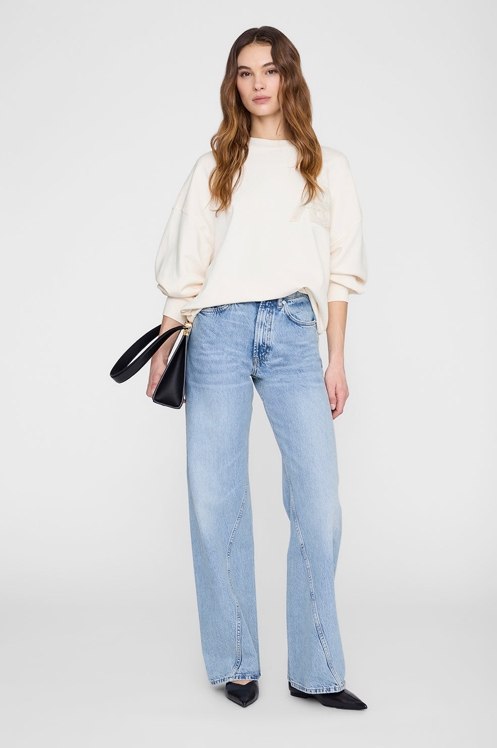 Miles Sweatshirt New Classic - Washed Black View 1