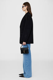 ANINE BING Mini Colette Bag - Black Embossed Model