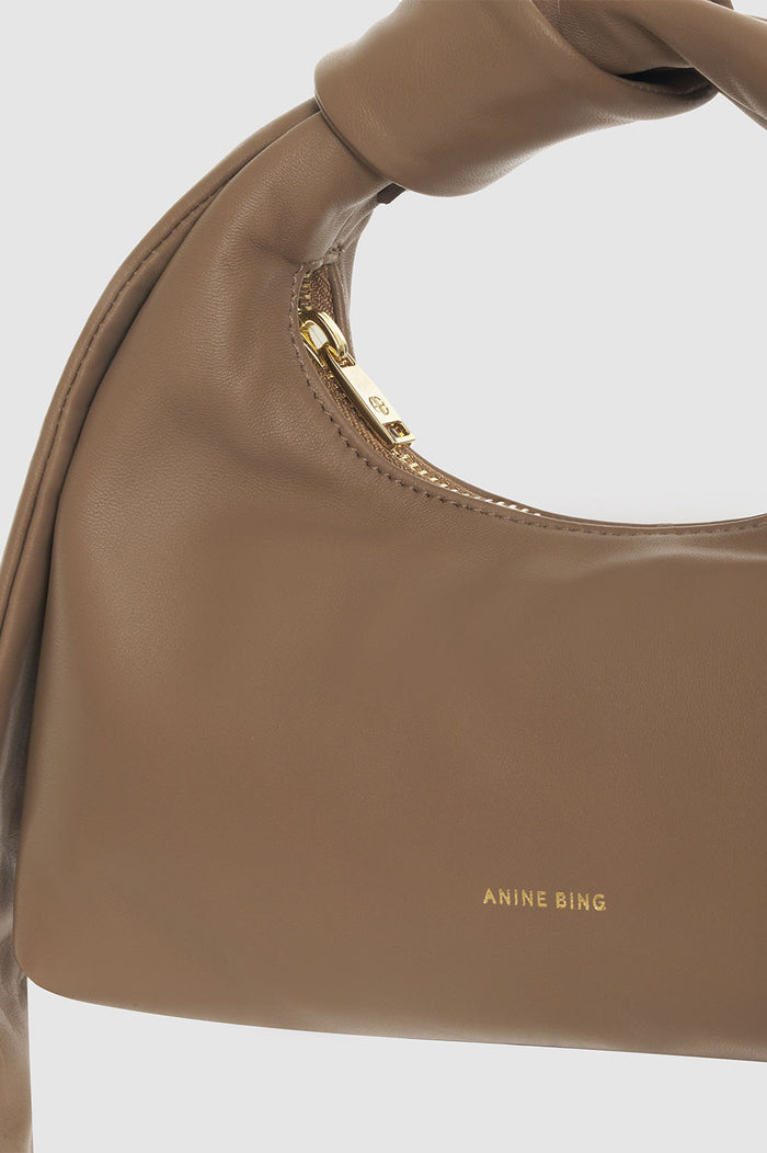 Anine Bing Mini Taylin Tote - Camel Monogram Print on Garmentory