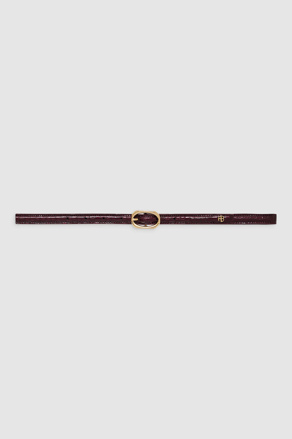 Mini Mara Belt - Burgundy Small Embossed