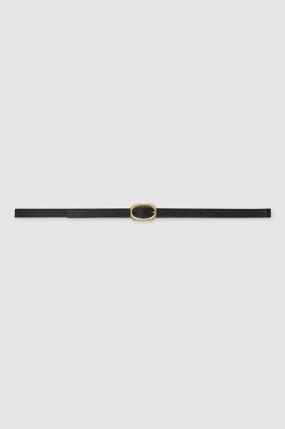 Mini Signature Link Belt - Black With Gold