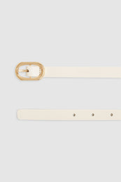ANINE BING Mini Signature Link Belt - Ivory