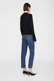 ANINE BING Monique Long Sleeve Sweater - Black