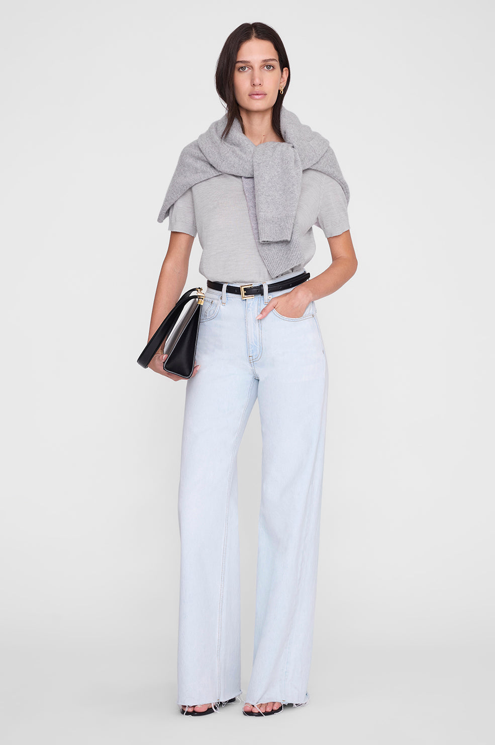 Moni Polo Sweater - Light Heather Grey