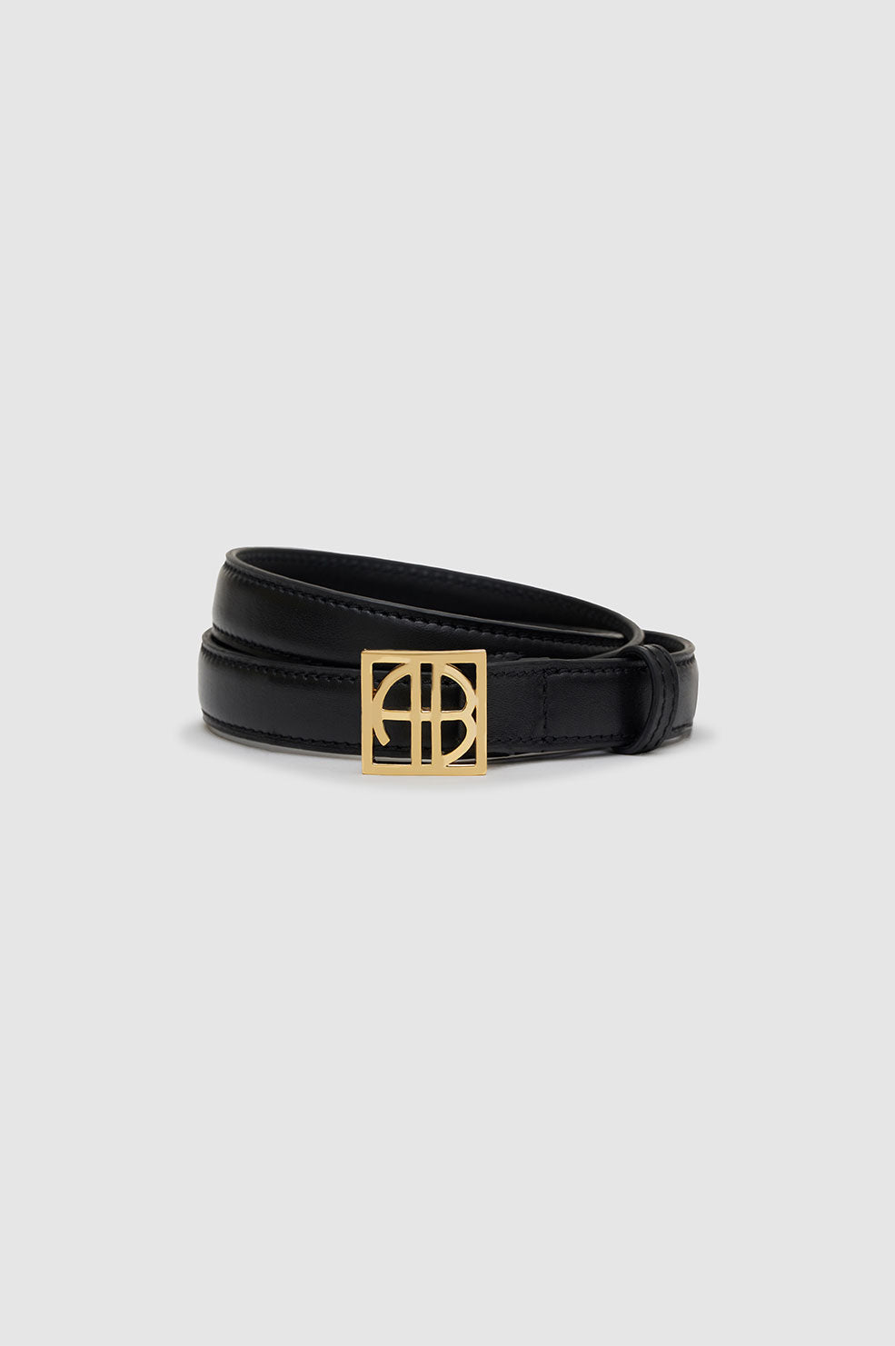 ANINE BING Monogram Belt - Black