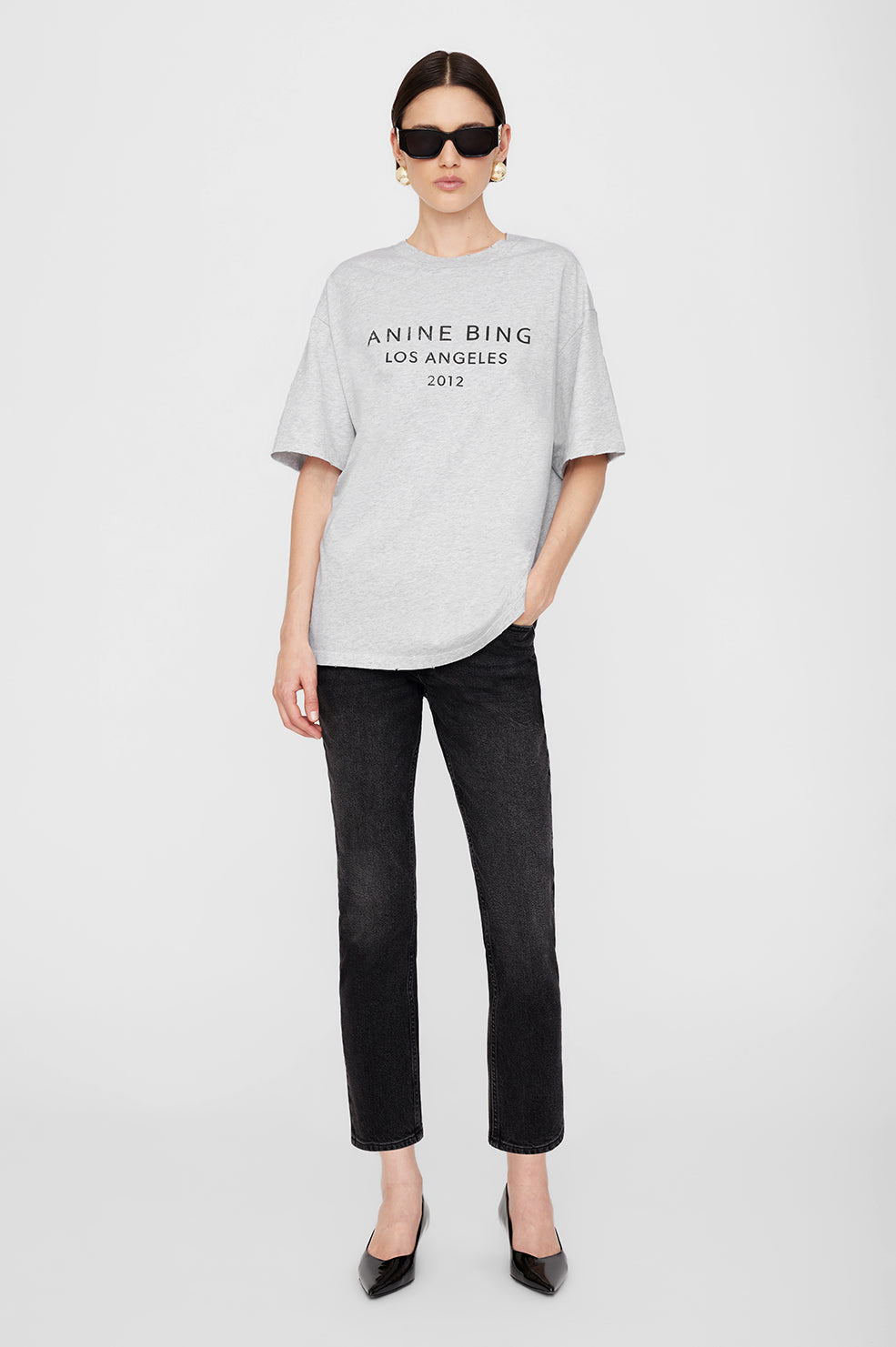 ANINE BING Myers Tee Anine Bing - Heather Grey