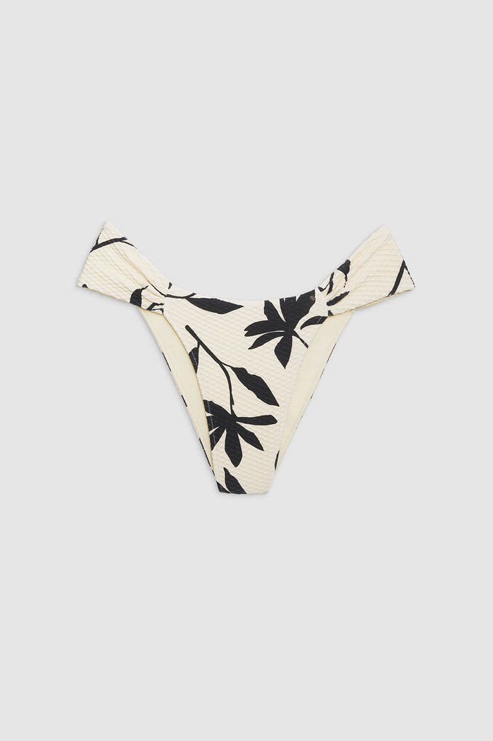 ANINE BING Naya Bikini Bottom - Ivory Daisy Print