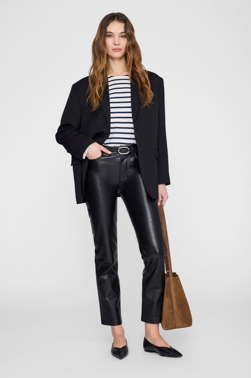 Newton Tee Anine Bing - Navy Stripe View 6