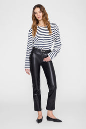 ANINE BING Newton Tee Anine Bing - Navy Stripe - on model front