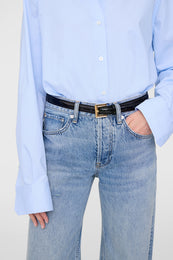 ANINE BING Nicola Belt - Black Patent