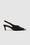 ANINE BING Nina Heels With Metal Toe Cap - Black And White Tweed - Side Single View
