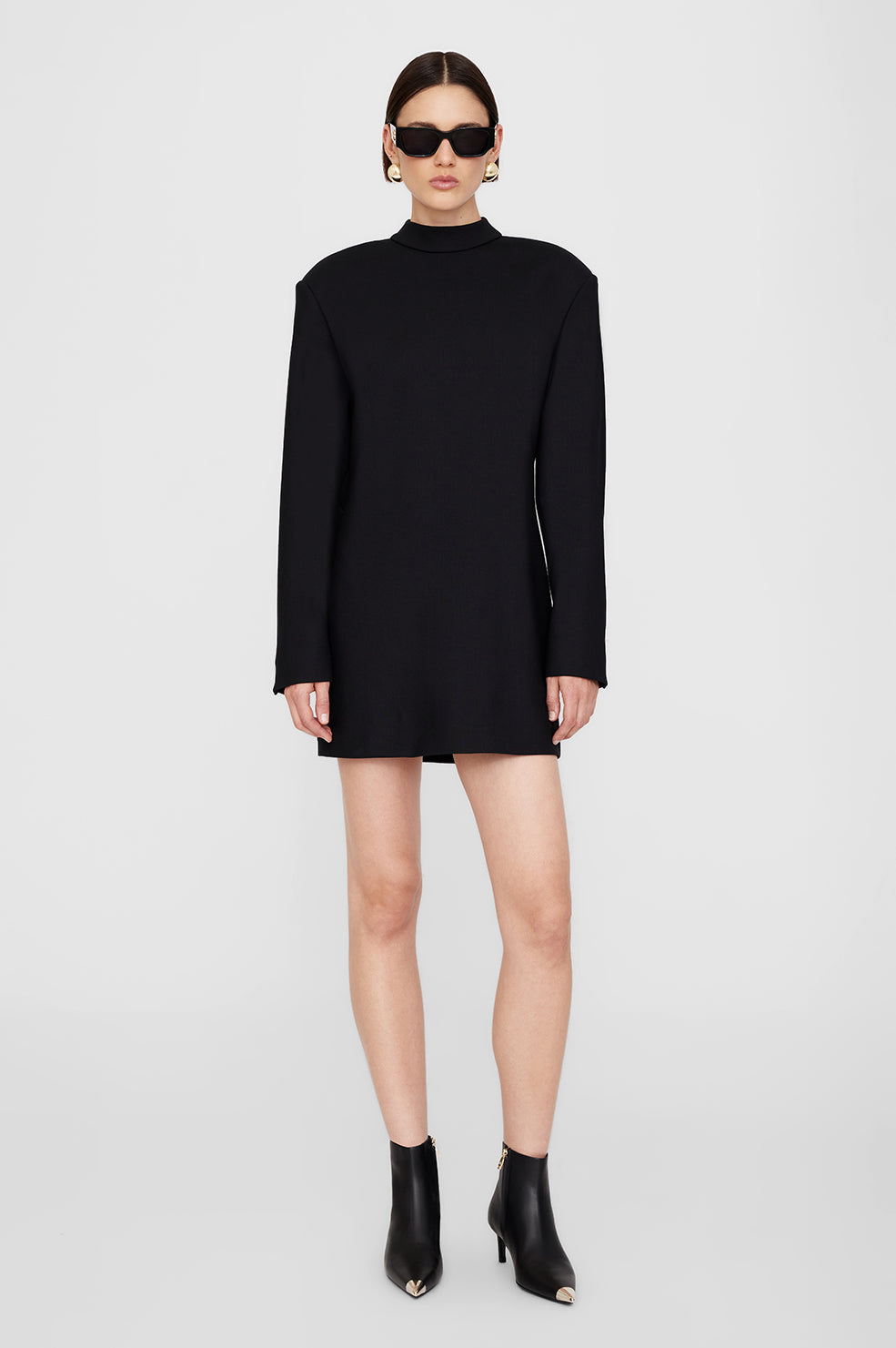 Nina Boots With Metal Toe Cap - Black View 3