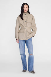 ANINE BING Odin Jacket - Beige - on model front