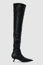 ANINE BING Over The Knee Hilda Boots - Black - Side Single View
