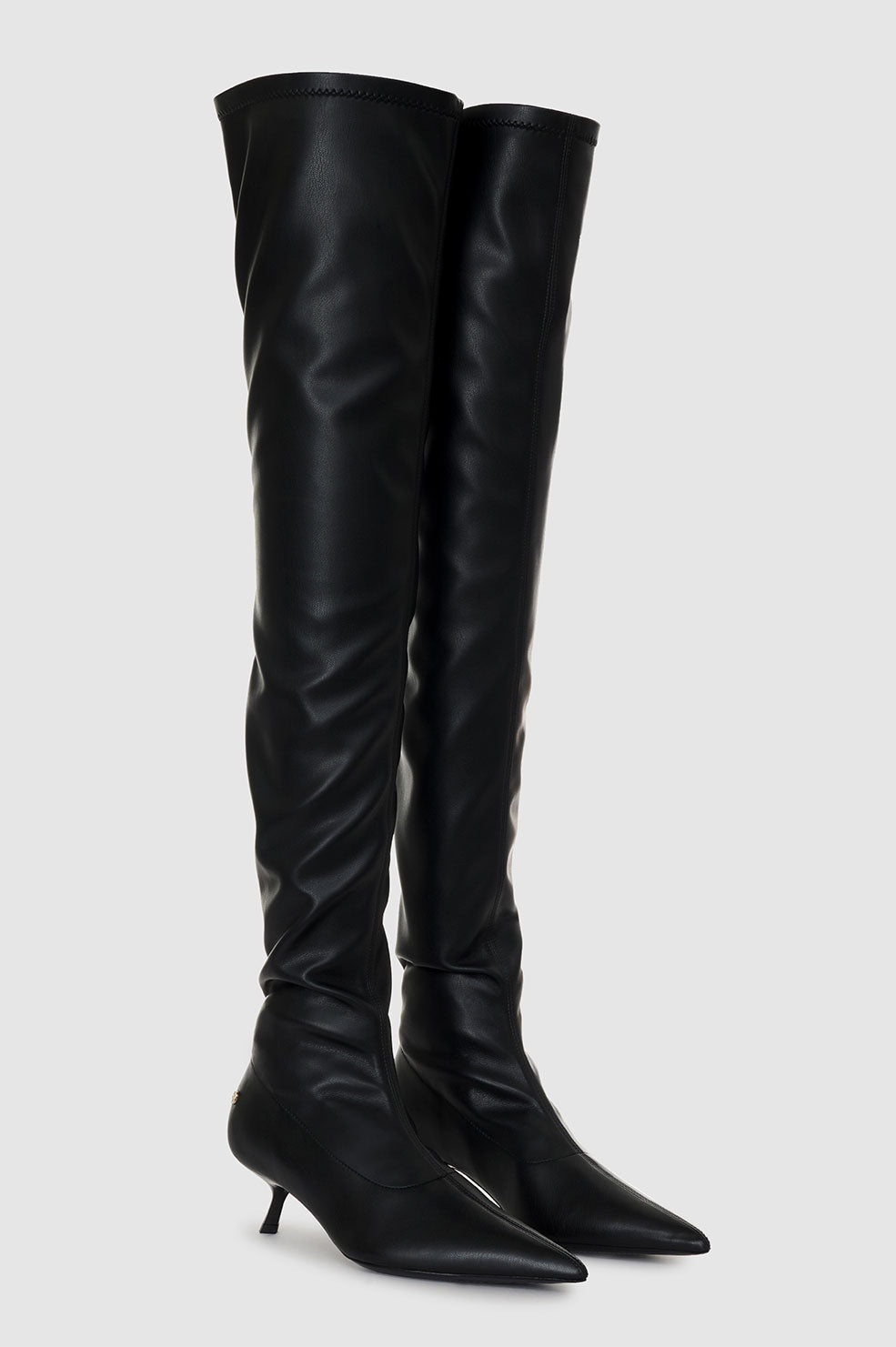 ANINE BING Over The Knee Hilda Boots - Black - Side Pair View