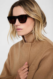 ANINE BING Paris Sunglasses - Tortoise - on model front