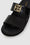 ANINE BING Parker Slides Monogram - High-Shine Black