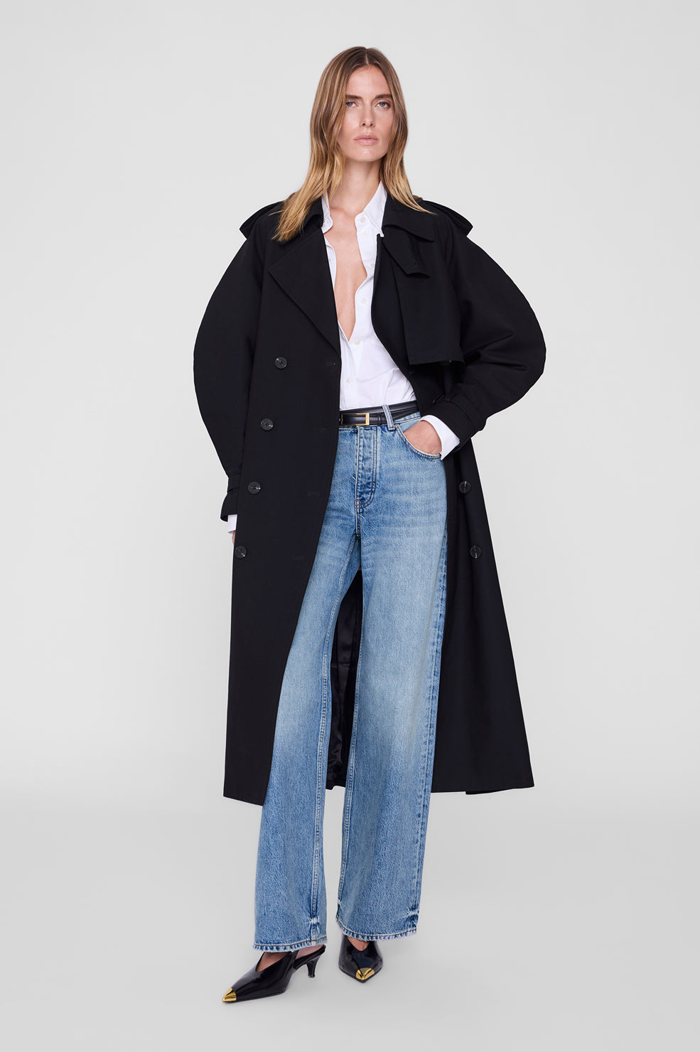 Pascale Maxi Trench - Black View 1