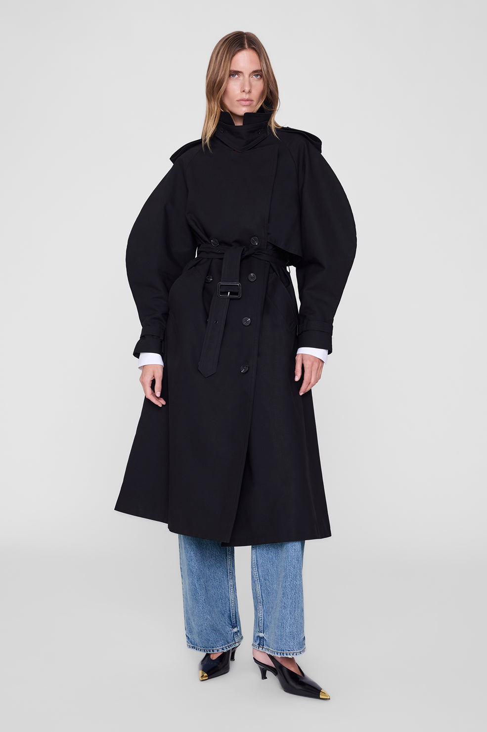 Pascale Maxi Trench - Black View 2