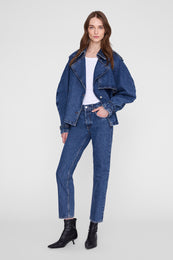 ANINE BING Pascale Trench - Clean Indigo - on model front